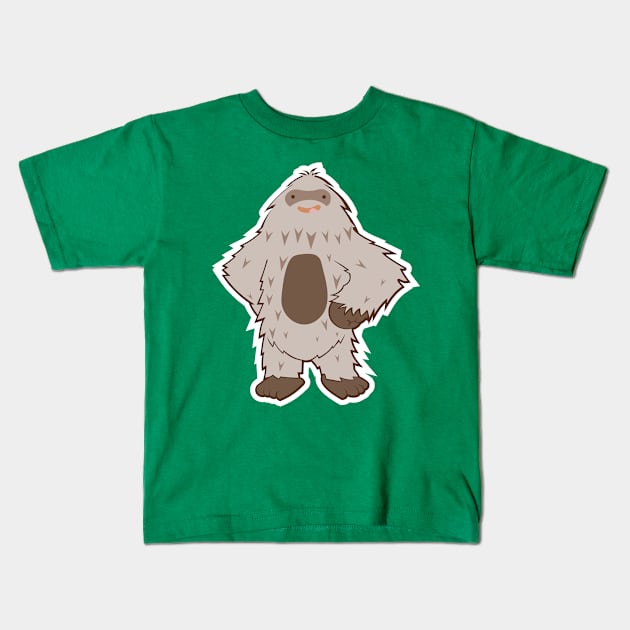 Confident Bigfoot Kids T-Shirt by sentinelsupplyco